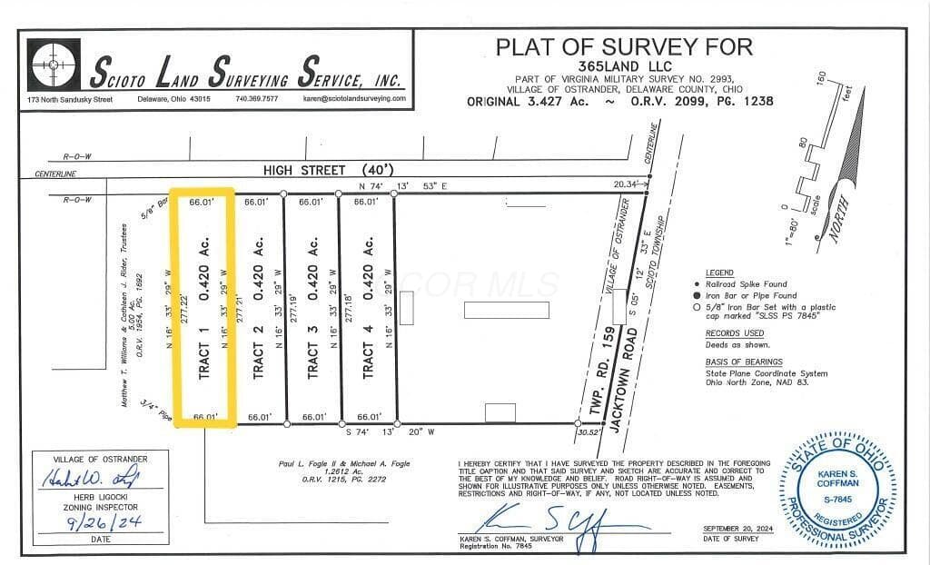 0 E High Street #Tract 1, Ostrander, OH 43061